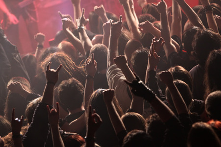 Crowd rocking on the concertの写真素材