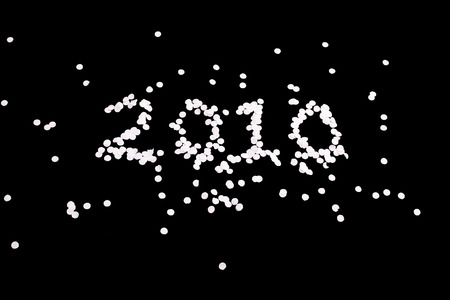 2010 made of coloured papers dots.の写真素材