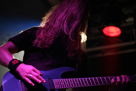 Guitarist in actionの写真素材