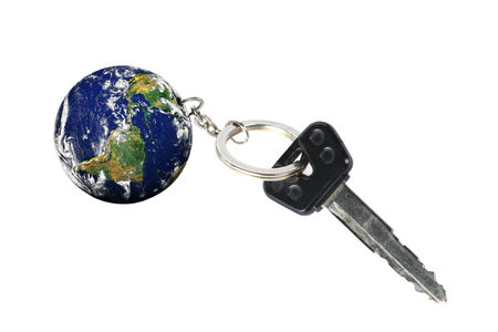 Key with Earth as a keyring
の写真素材