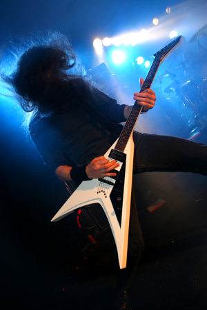 Guitarist on the stageの写真素材