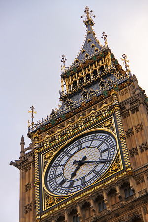 Big Ben in London with clouds background
