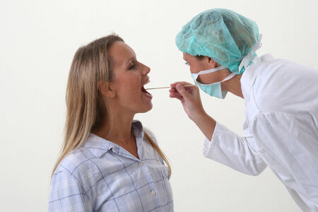 Doctor with a pacientの写真素材