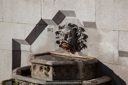 Fountain at the Miramare castle in Triesteのeditorial素材