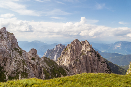 Beautiful Mountain Landscape On a Cloudy Sky At Summerの写真素材