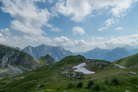 Beautiful Fresh Green Mountain Landscape At Summerの写真素材