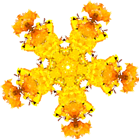 autumn polygonal mosaic template collection in low poly style. Abstract kaleidoscope illustration backgroundのイラスト素材