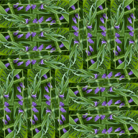 seamless patchwork background pattern texture of fresh green leaves, photo manipulationの写真素材