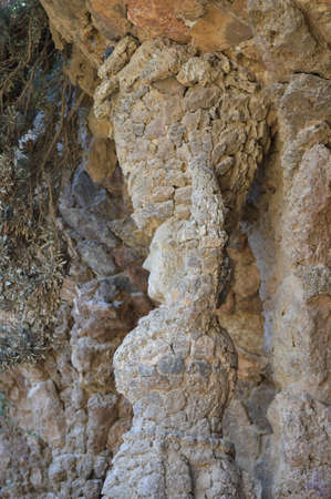 Column with shape of a woman. Park Guellの素材