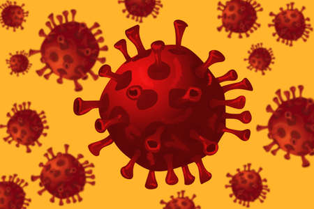 Graphical representation of Corona Virusの写真素材