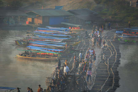 Patterson Bridge Sangklaburiの写真素材