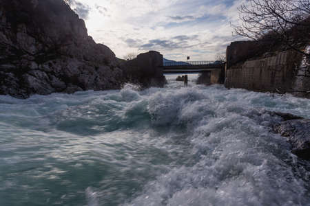 Ljuta river after intense rainsの写真素材