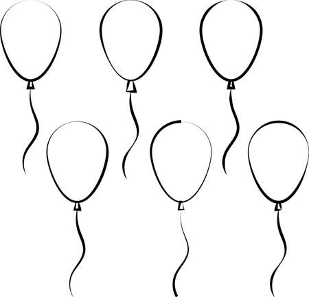Balloon Design Collection vector illustration setのイラスト素材
