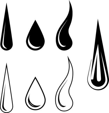 Drop Icon Design Collection Vector Art Illustrationのイラスト素材