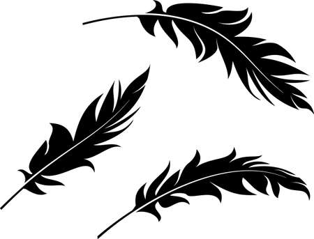 Feather Icon Collection Design Vector Art Illustrationのイラスト素材