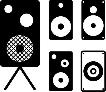 Speaker Icon Collection Design Vector Art Illustration setのイラスト素材
