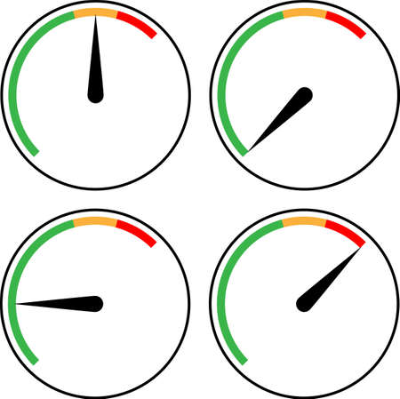 Gauge Icon Design Vector Art Illustration setのイラスト素材