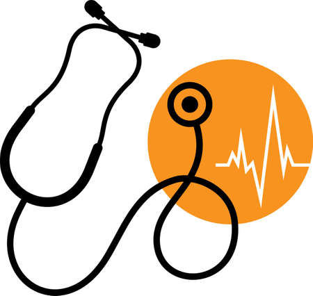 Stethoscope Icon vector illustration setのイラスト素材