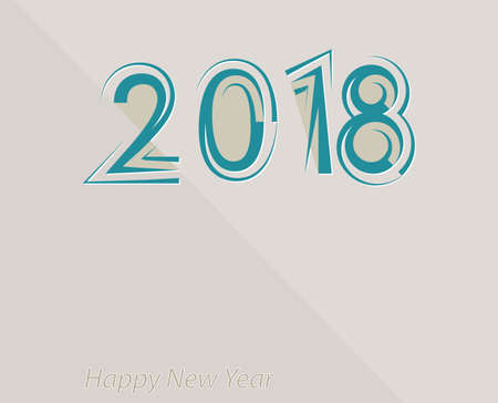 Two Thousand Eighteen Design, New Year Vector Art Illustrationのイラスト素材