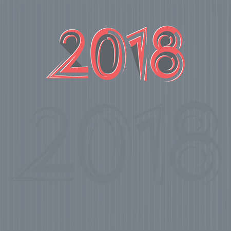 Two Thousand Eighteen Design, New Year Vector Art Illustrationのイラスト素材