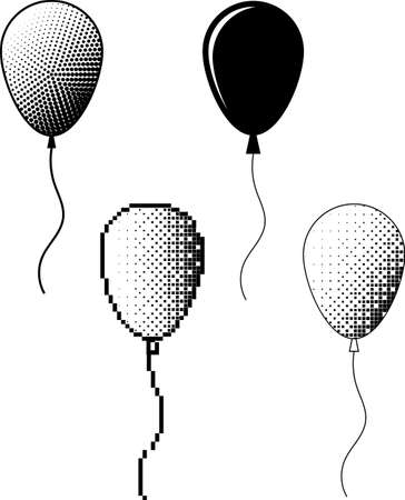 Balloon Design Collection vector illustration setのイラスト素材