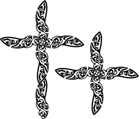 Christian Cross Design vector illustration setのイラスト素材