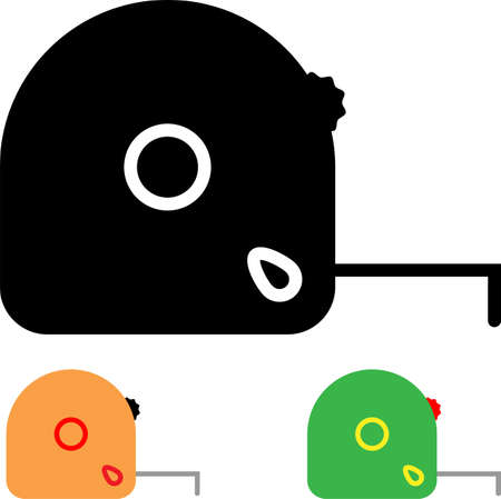 Measurement Tape Icon vector illustration setのイラスト素材