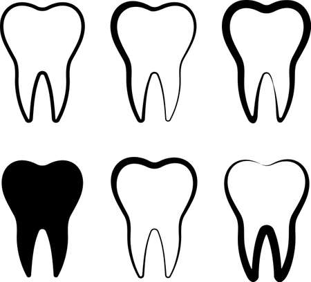 Teeth Icon Design vector illustration setのイラスト素材