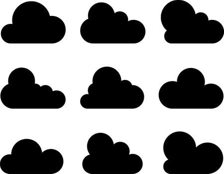 Cloud Icon Design Art Illustration.のイラスト素材
