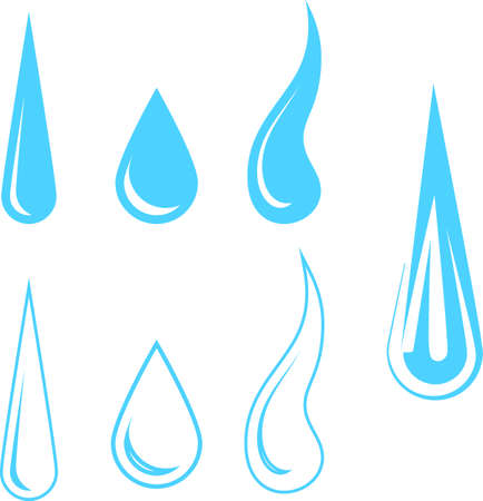 Drop Icon Design Collection Vector Art Illustrationのイラスト素材
