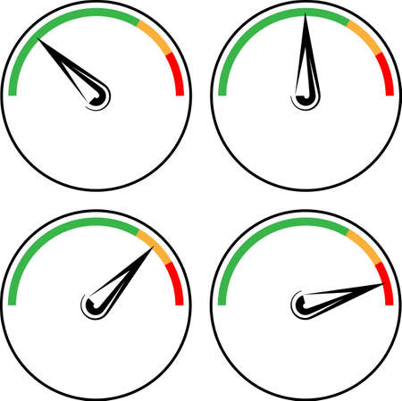Gauge Icon Design Vector Art Illustration setのイラスト素材