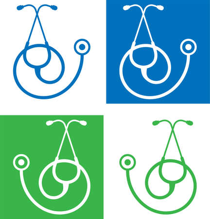 Stethoscope Icon, Acoustic Medical Device Vector Art Illustrationのイラスト素材