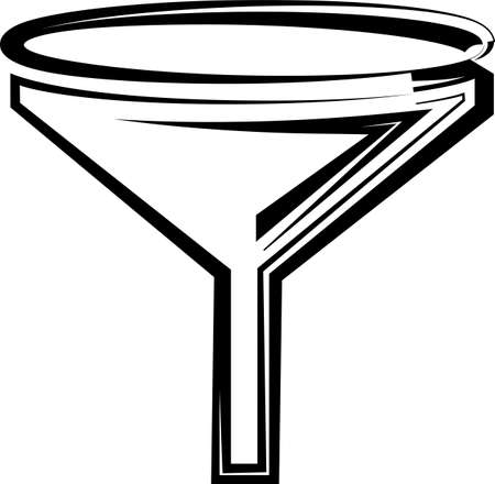 Funnel Icon Calligraphic Design Vector Art Illustrationのイラスト素材