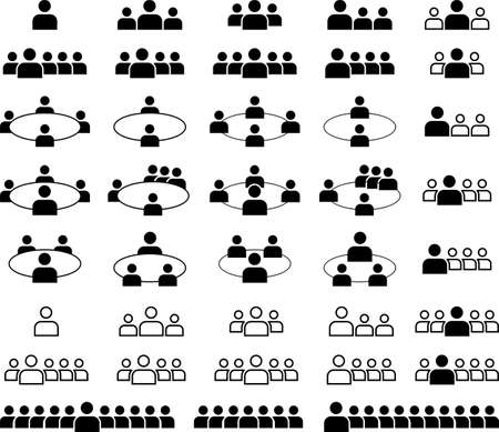 People Icon, Person Icon Collection Vector Art Illustrationのイラスト素材