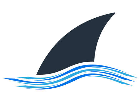 Shark Fin Icon Design Vector Art Illustrationのイラスト素材