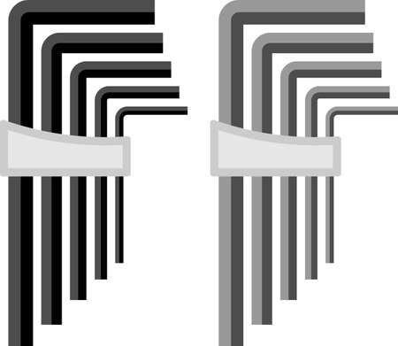 Allen Wrench, Hex Key Vector Art Illustrationのイラスト素材
