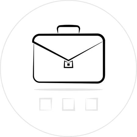 Briefcase Icon, Bag Design Vector Art Illustrationのイラスト素材
