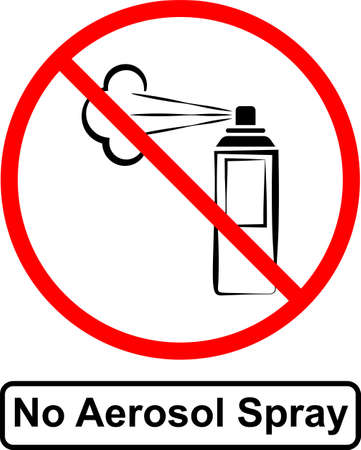 No Aerosol Spray Sign Vector Art Illustrationのイラスト素材