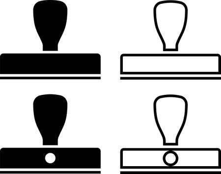 Rubber Stamp Icon Design Vector Art Illustrationのイラスト素材