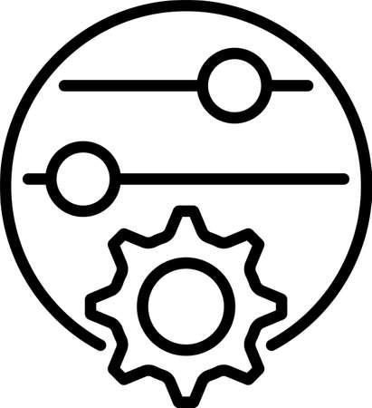 Setting Icon, Gear, User Preference Setting Vector Art Illustrationのイラスト素材
