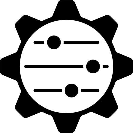 Setting Icon, Gear, User Preference Setting Vector Art Illustrationのイラスト素材