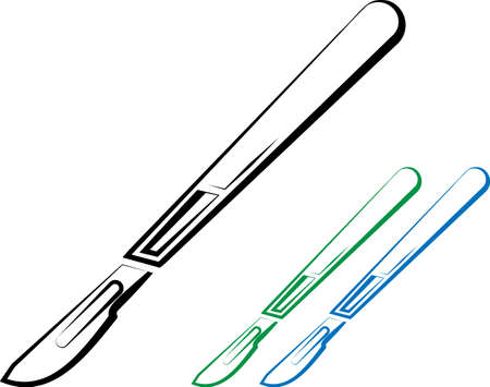 Surgical Scalpel Icon Design Vector Art Illustrationのイラスト素材