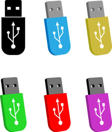 Usb Flash Drive Icon Vector Art Illustrationのイラスト素材
