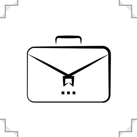 Briefcase Icon, Bag Design Vector Art Illustrationのイラスト素材