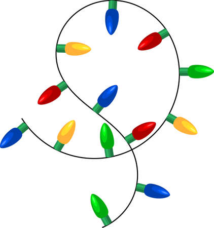 Christmas Lights, Christmas Tree Decoration Vector Art Illustrationのイラスト素材