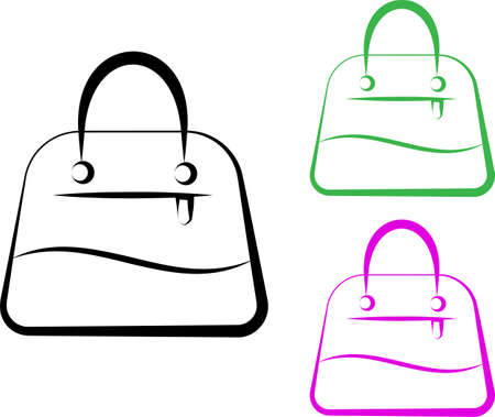 Handbag Icon, Hand Bag Design Vector Art Illustrationのイラスト素材