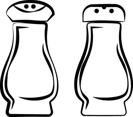 Salt And Pepper Shaker Vector Art Illustrationのイラスト素材