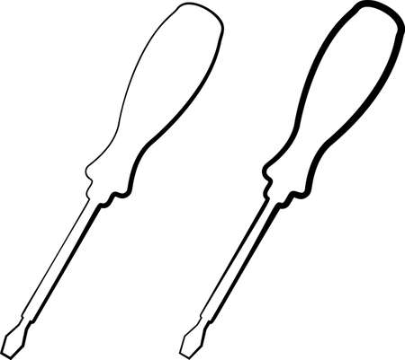 Screwdriver Icon Design, A Tool For Turning (Driving Or Removing) Screws Vector Art Illustrationのイラスト素材