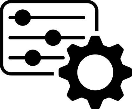 Setting Icon, Gear, User Preference Setting Vector Art Illustrationのイラスト素材
