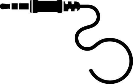 Audio Cable Icon Vector Art Illustrationのイラスト素材